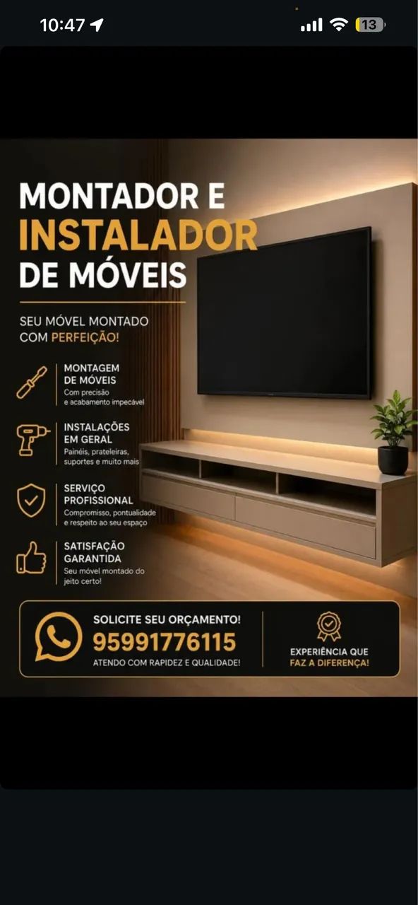 Montador e instalador de móveis