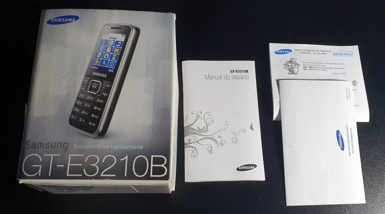 CAIXA CELULAR SAMSUNG ANTIGO GTE3210B 