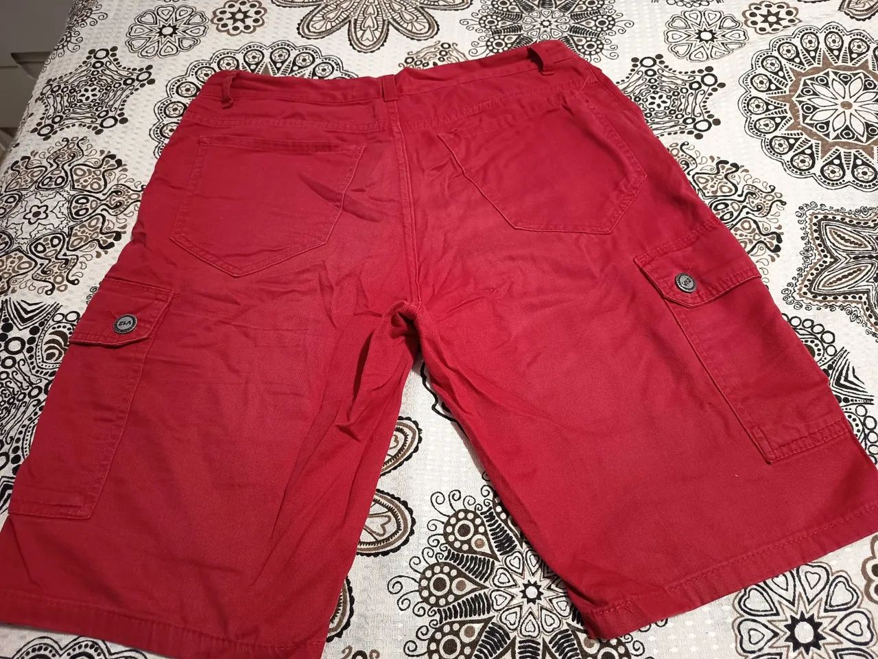 Bermuda algodão 42 masculina vermelha - Foto 3