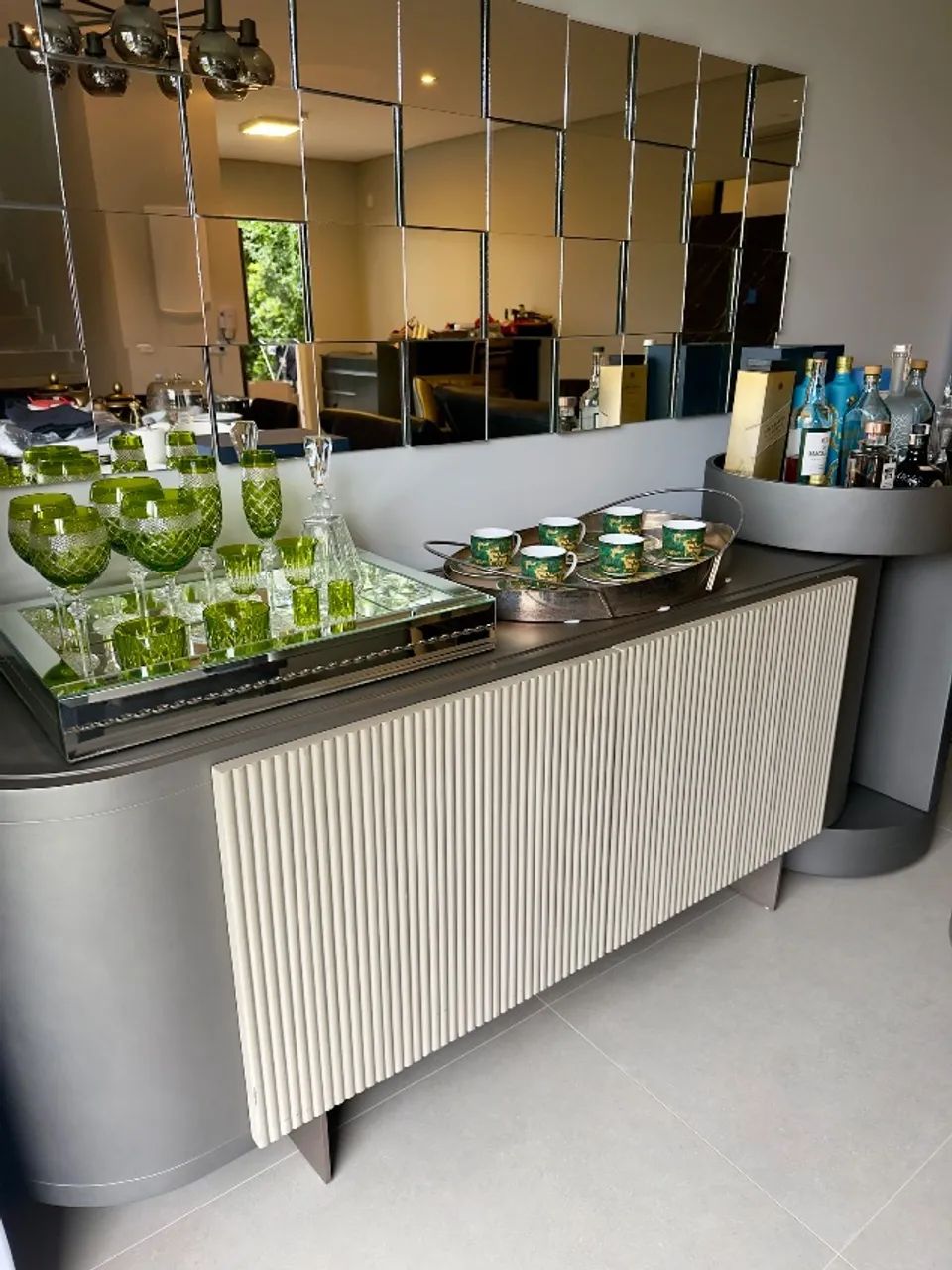 Móvel Buffet Jantar com Bar Móvel Premium