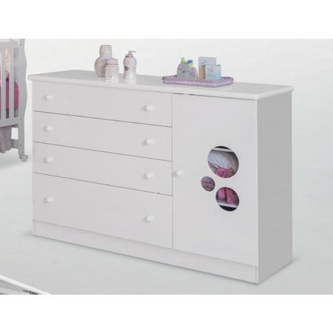 Comoda baby mdf com pesinho e corrediças telescópicas