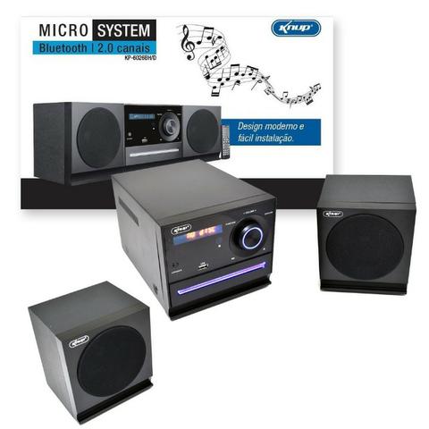 Micro System Home Theater 2.0 Bluetooth Kp-6026bh Knup com Dvd Usb 50W Potência Fm Mp3 - Foto 3