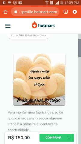 Curso como monta fábrica de pão de queijo