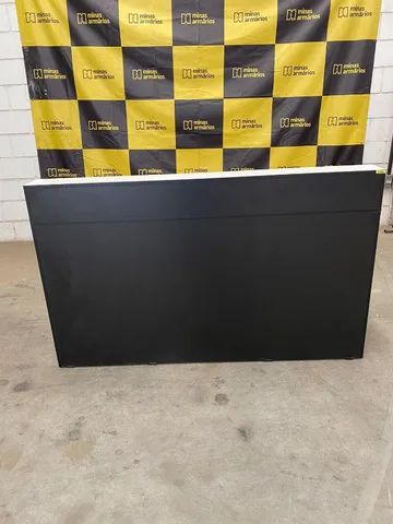 Balcão Recepção branco/Frente preta