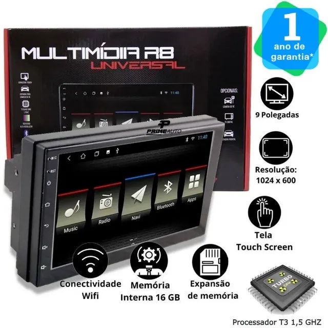 Loja MP Imports: Central Multimídia Android Universal 9" Polegadas JR8 Diamond IPS  - Foto 2