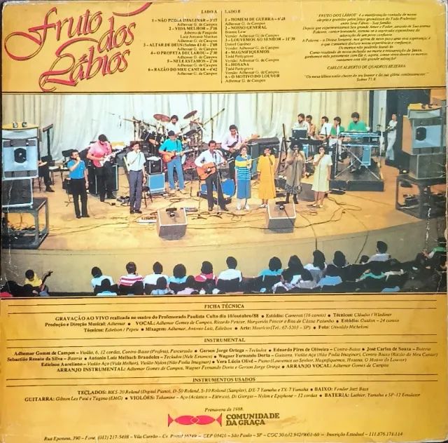 Lp Disco de Vinil Gospel Evangélico Comunidade da Graça - Fruto dos lábios - Foto 2