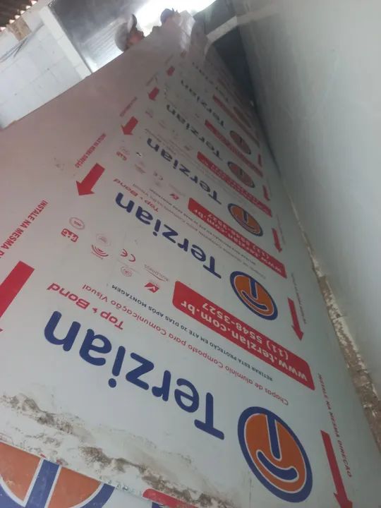 Chapas de Alumínio Composto Terzian - acm verde e amareloovo - Foto 2