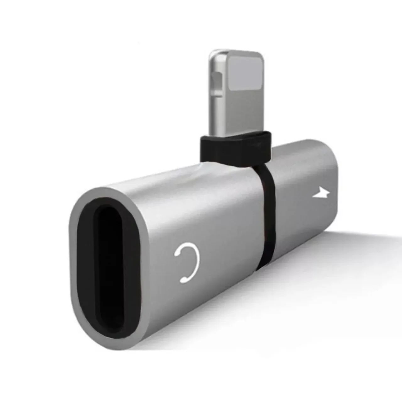 Adaptador 2 em 1 conector iPhone fone - Foto 2