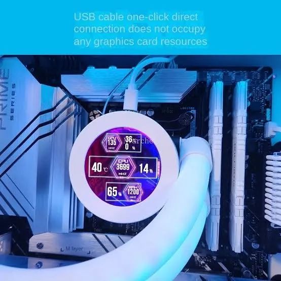 Monitor Tela Water Cooler Customizável Turzx Display IPS 2.1 Pol Pc rtx