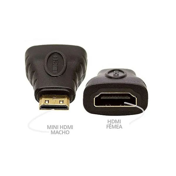 Adaptador Conversor Mini HDMI (Fêmea) Para HDMI (Macho) - Exbom em São Luís ma - Foto 2