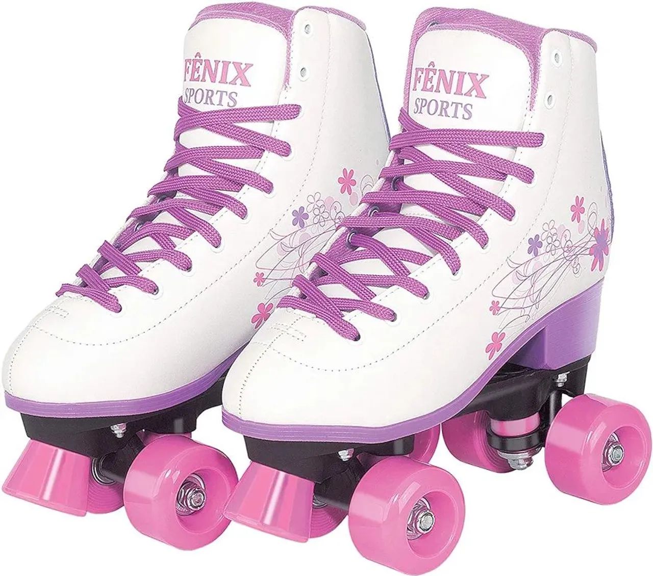 Patins Quatro Rodas Roller Skate, Fenix, Branco, 39 a 42<br>