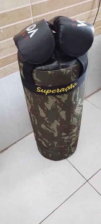 Saco de Pancadas Camuflado+Par de Luvas - Foto 2
