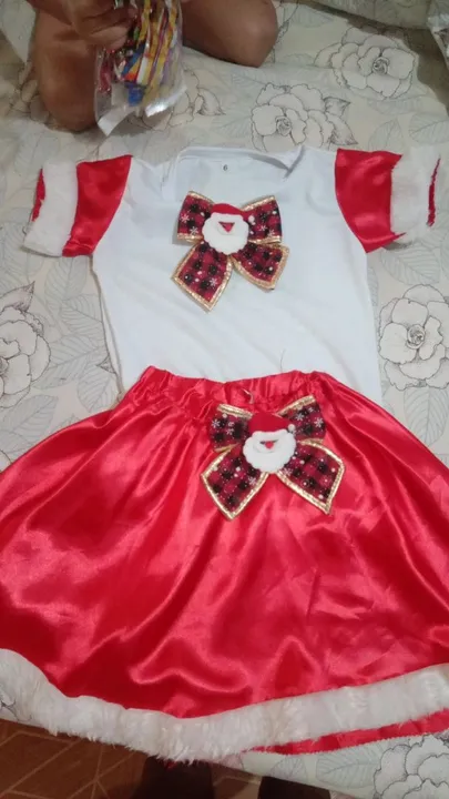 Conjunto de Roupa de Natal para Menina