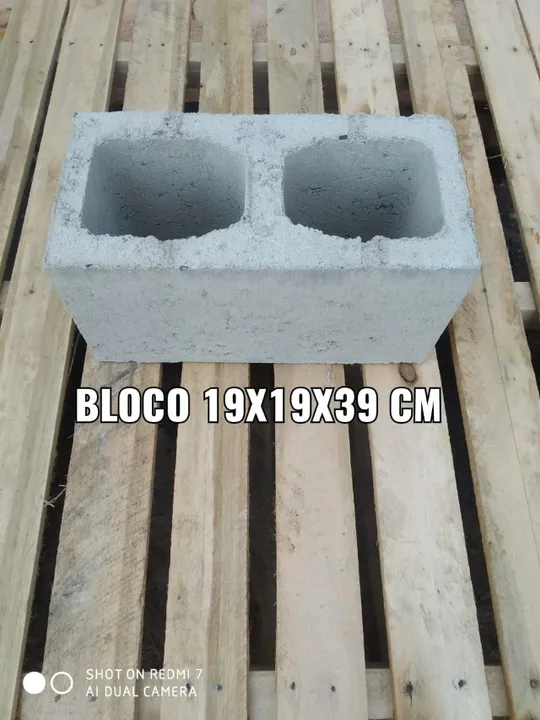 Bloco 19x19x39 cm - construção de paredes e muros