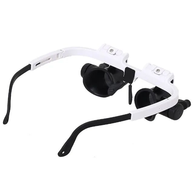 Lupa de cabeça pala com 3 lentes de aumento c/ leds rf-31309-preta