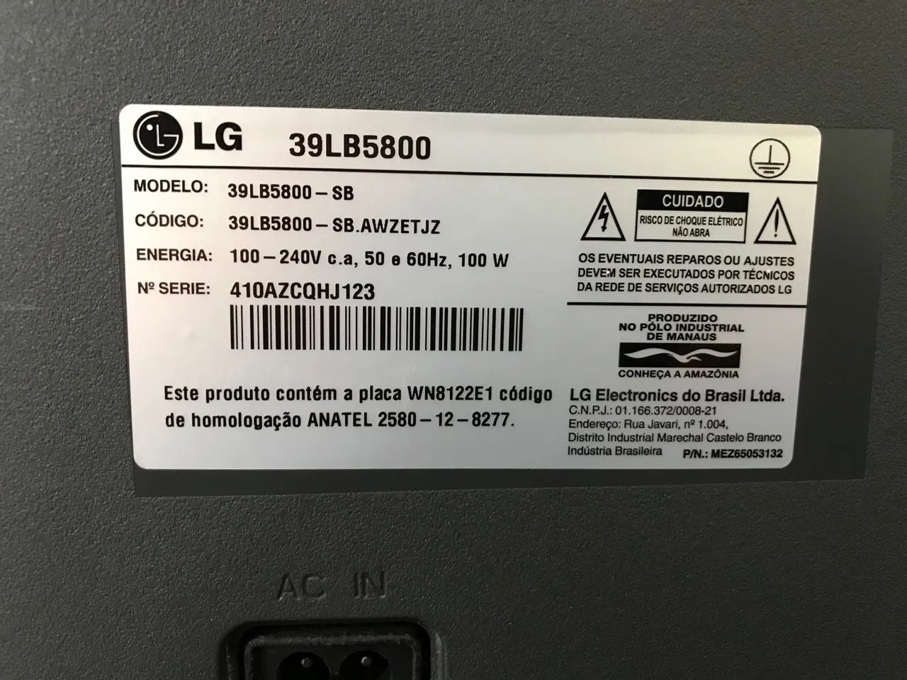 Tv lg 39 com defeito - Foto 3