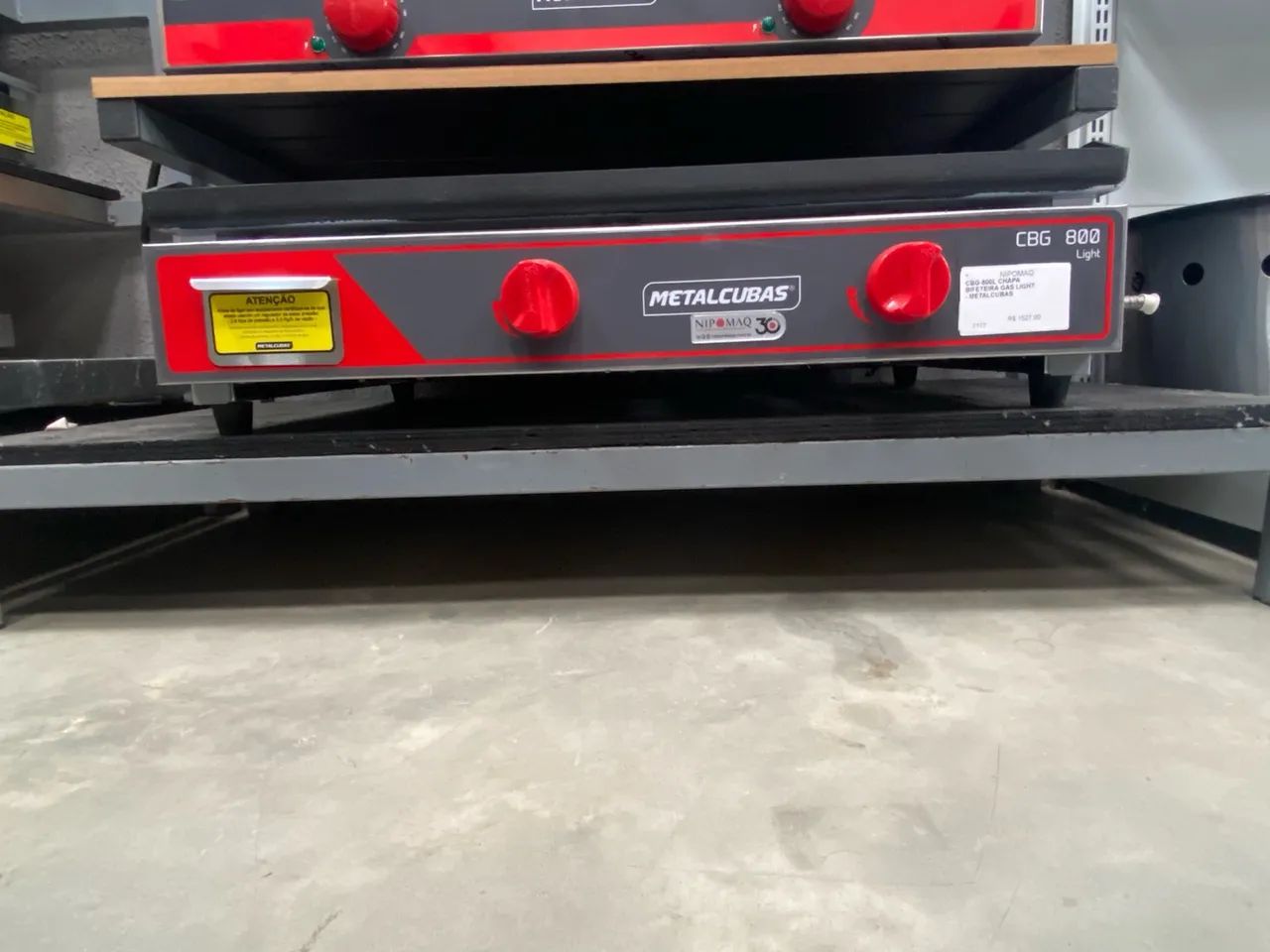 CHAPA BIFETEIRA GÁS LIGHT CBG-800L - METALCUBAS 