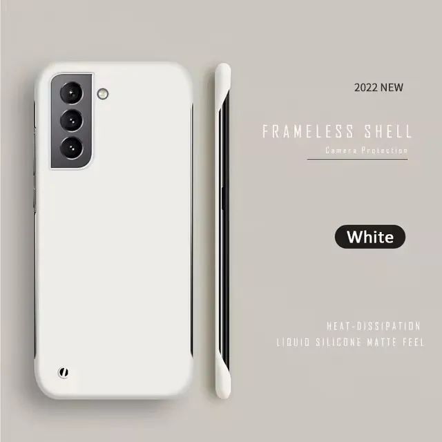 Capa Fina Branca Para Samsung S22 PLUS
