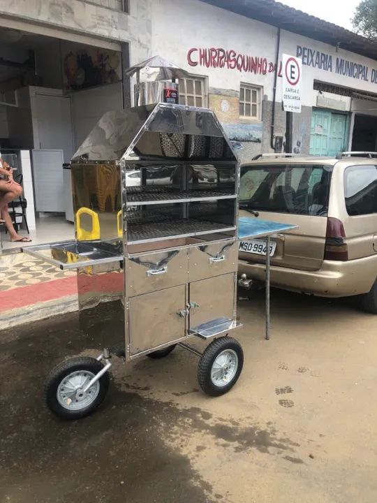 Carrinho de Churrasco em Aço Inox - Novo! - Foto 2