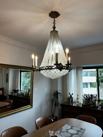 Lustre Candelabro Antigo Cristal Imperial - Foto 6