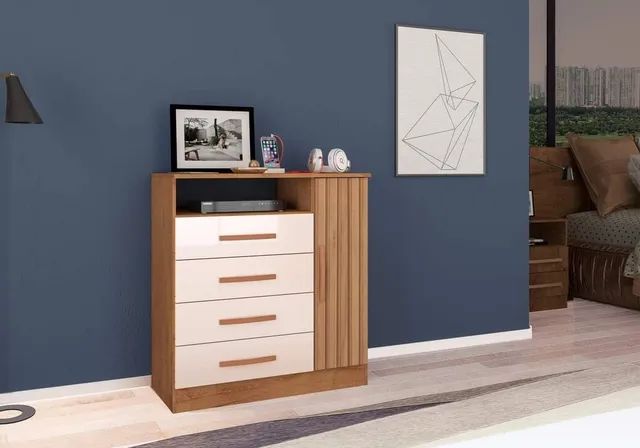 Cômoda delta 1 Porta 4 Gavetas pr J2 - Foto 4