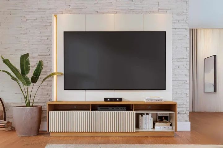 sala home rack painel 