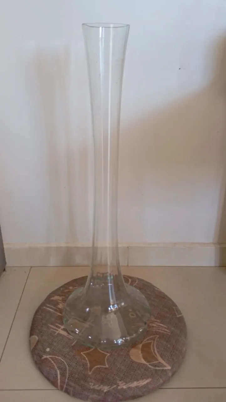 Vaso Decorativo Alto de Vidro