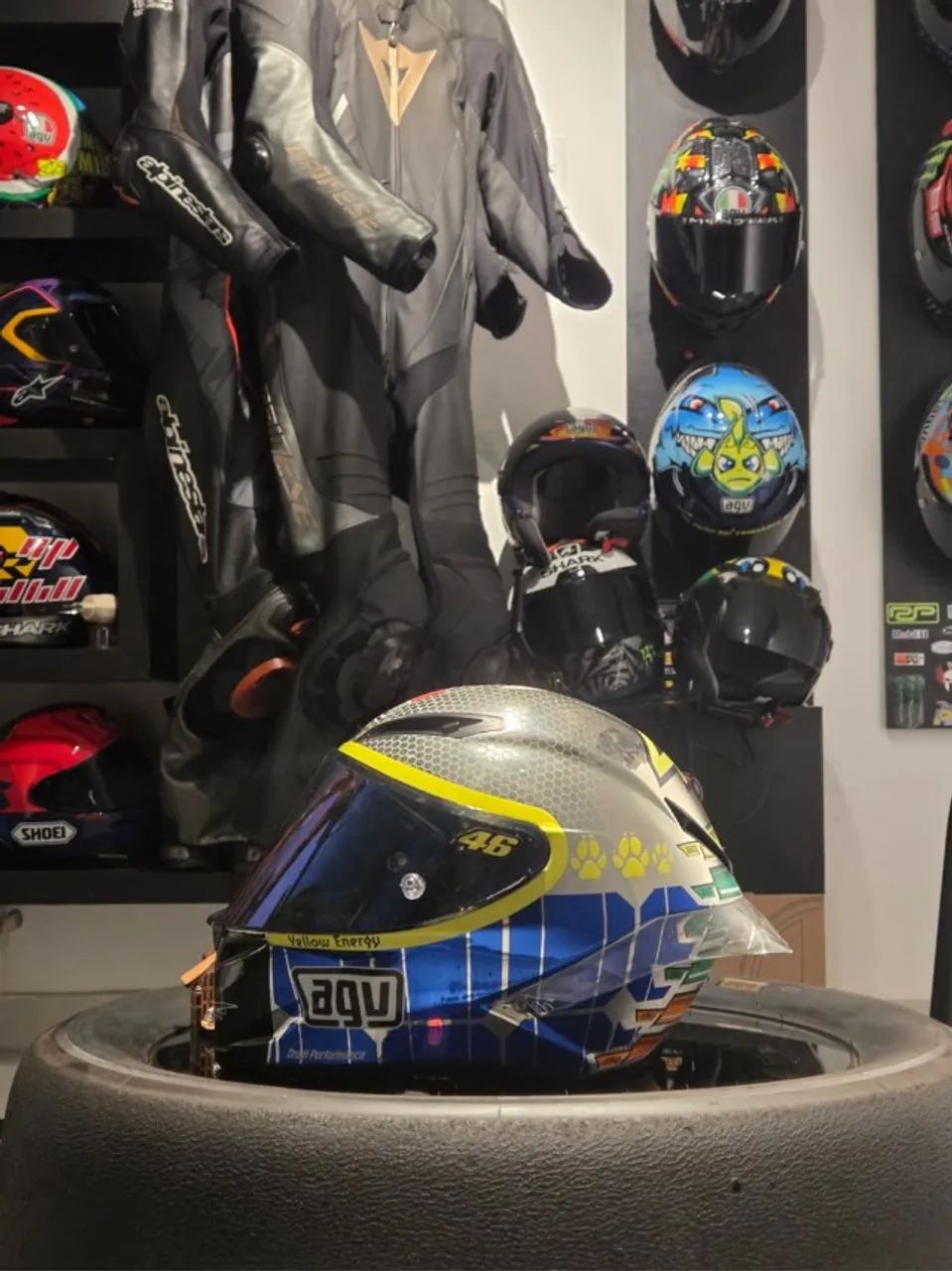 AGV CORSA MUGELLO 2015 VALENTINO ROSSI M 57 58 - Peças para motos