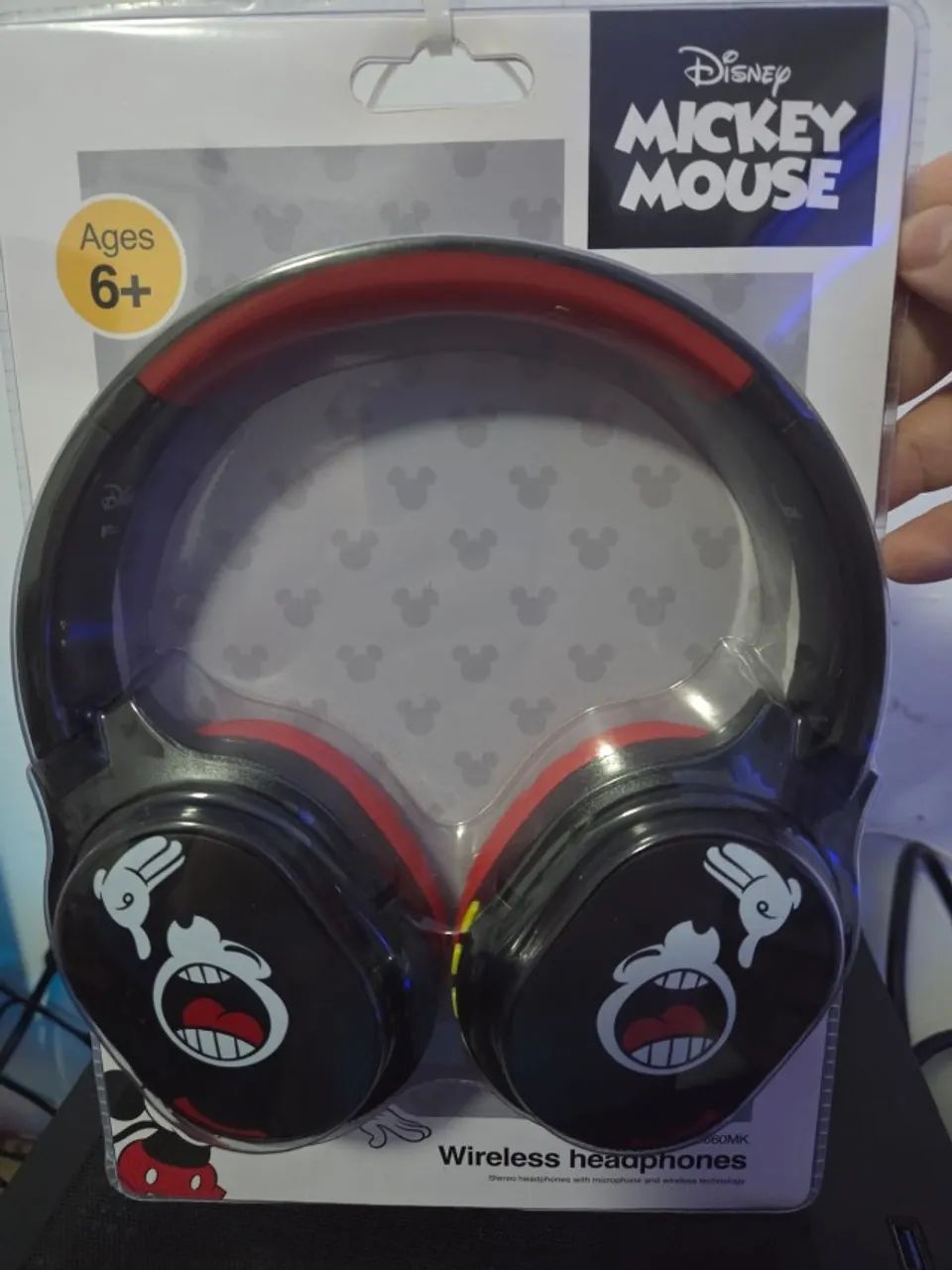 Fone de ouvido Xtech XTH-D660MK Mickey Mouse -Preto/vermelho - X-Tech