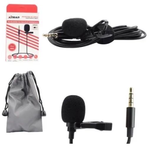 Microfone de Lapela para Celular Smartphone Xtrad CH0453 Profissional P3