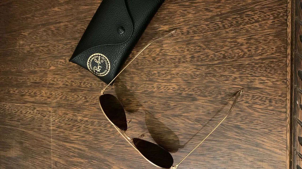 Ray-Ban Aviator Lentes Vermelhas - Foto 3