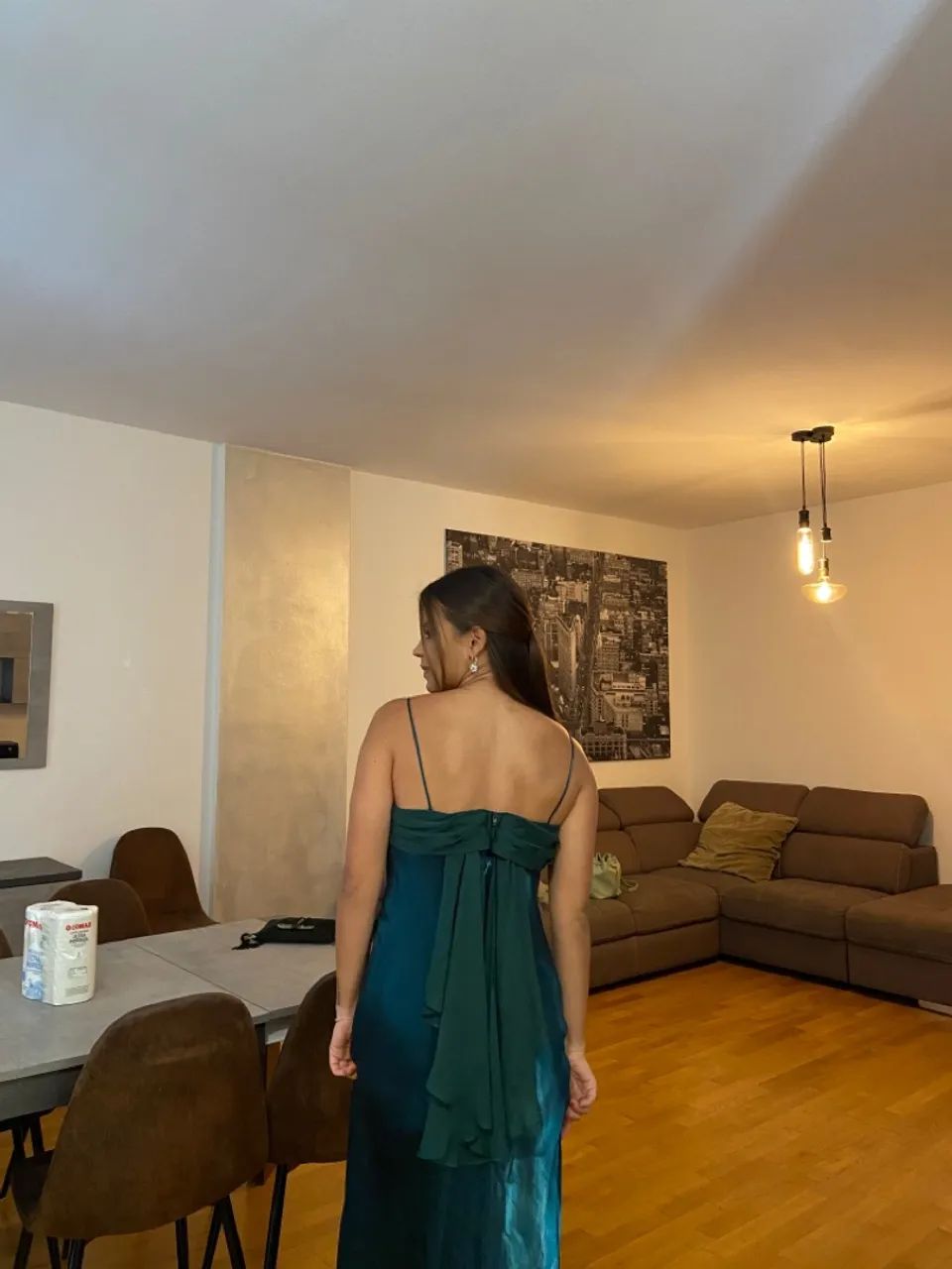 Vestido de Seda Verde Esmeralda - Foto 2