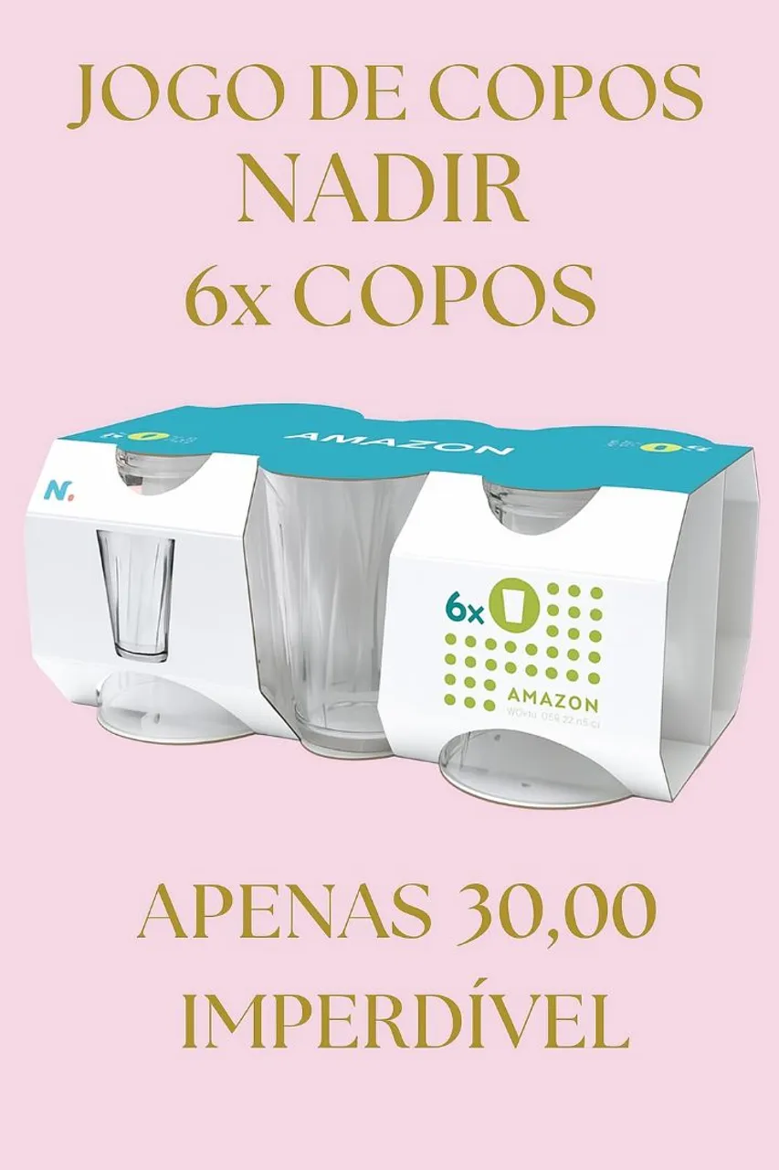 Jogo de Copos Nadir 6x Amazon 30,00