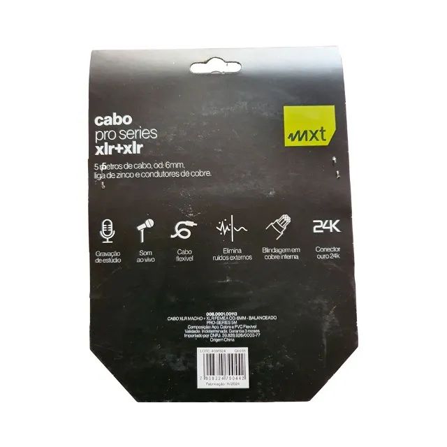 Cabo MXT P/ Microfone PRO-SERIES XLR/XLR 5 Metros - CB0455 - Foto 2