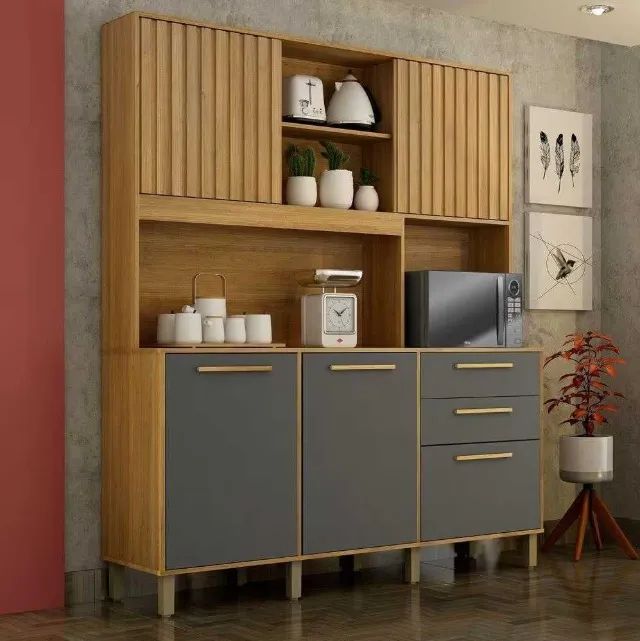 Armário de Cozinha Ripado 5 Portas 2 Gavetas DIVIDIMOS EM ATE 10 X SEM JUROS  - Foto 3