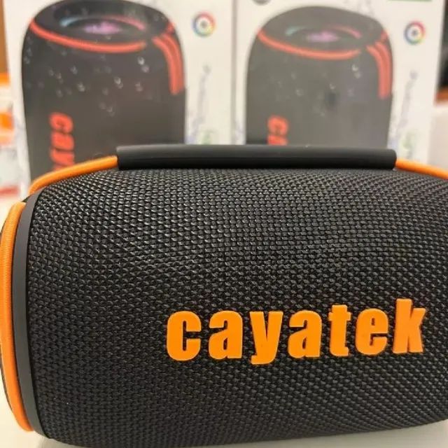 Caixinha de som Bluetooth CAYATEK prova a Água 60W Alto Falante Duplo e Luz RGB boa SOM-02 - Foto 3