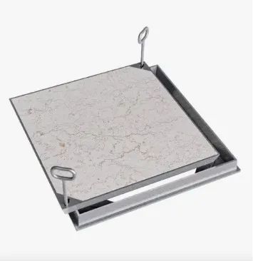 Tampão em alumínio 50x50 rebaixado(colocação de piso) - Foto 2