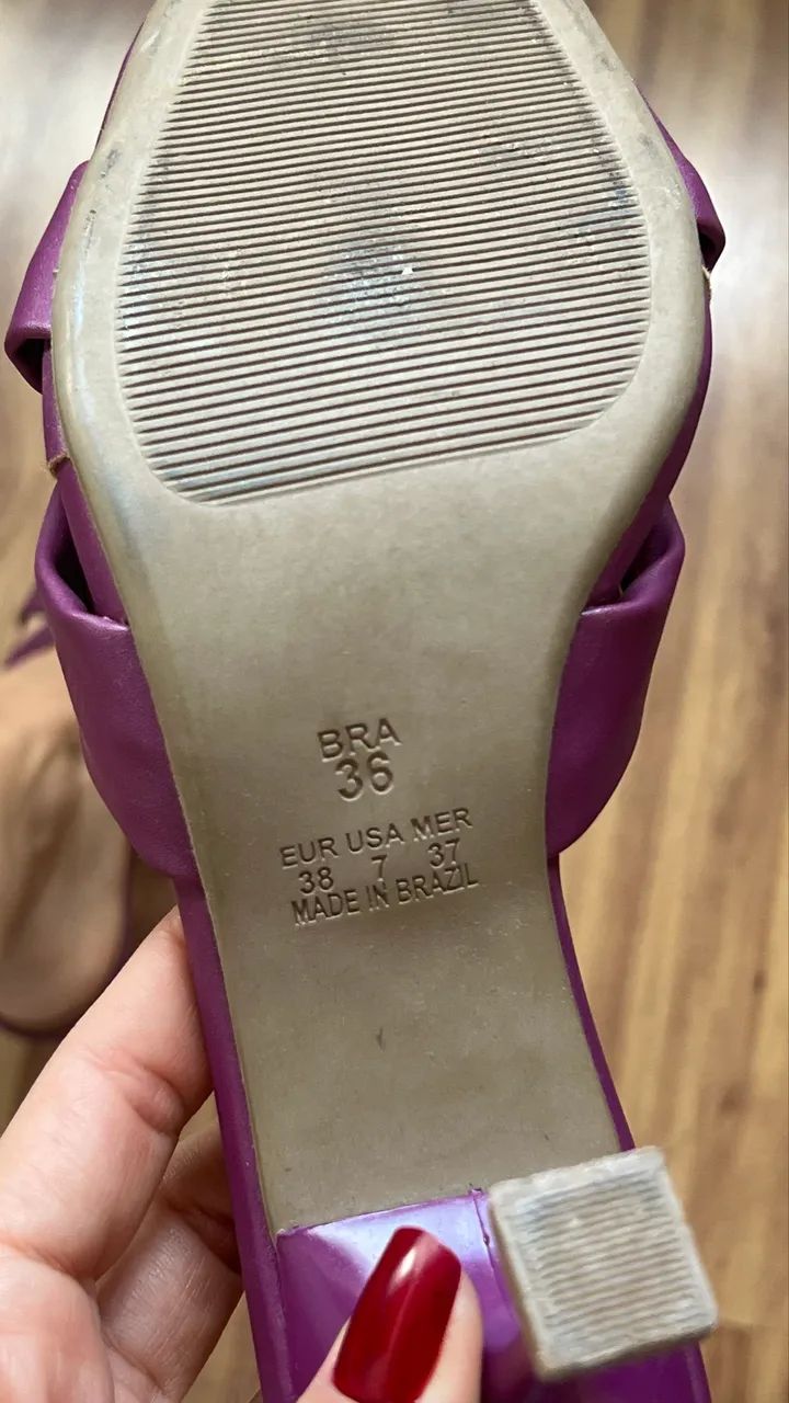 Tamanco roxo/ fucsia - Foto 3