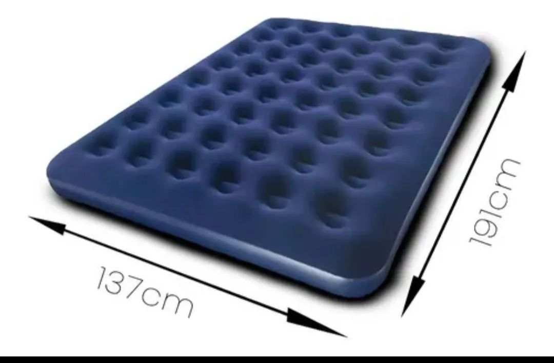 Colchão Inflável Azul com Bomba de Ar - Camping e Lazer - Foto 3