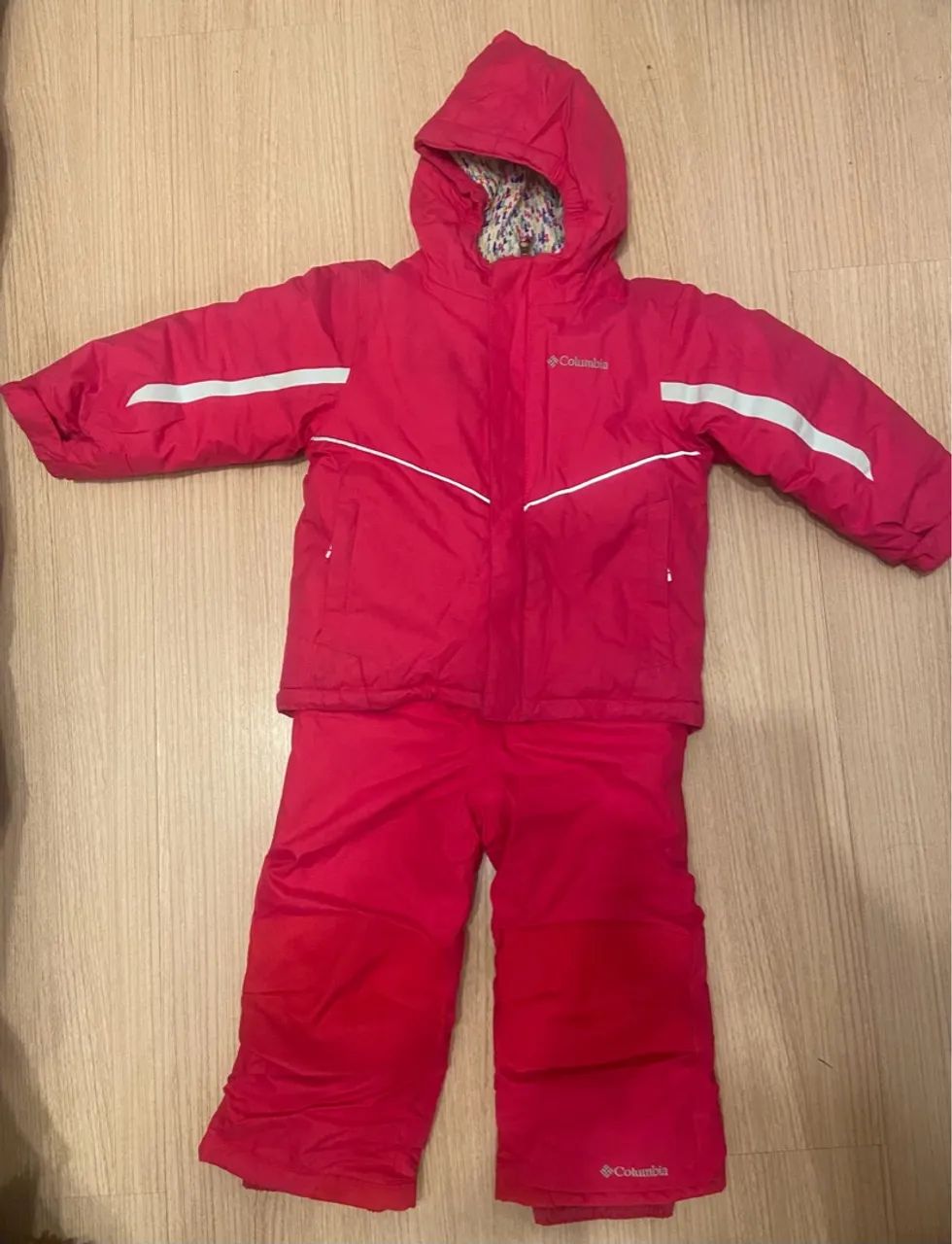 Conjunto Columbia Pink - Macacão Jaqueta ski Neve Infantil Impermeável 3T - Foto 6