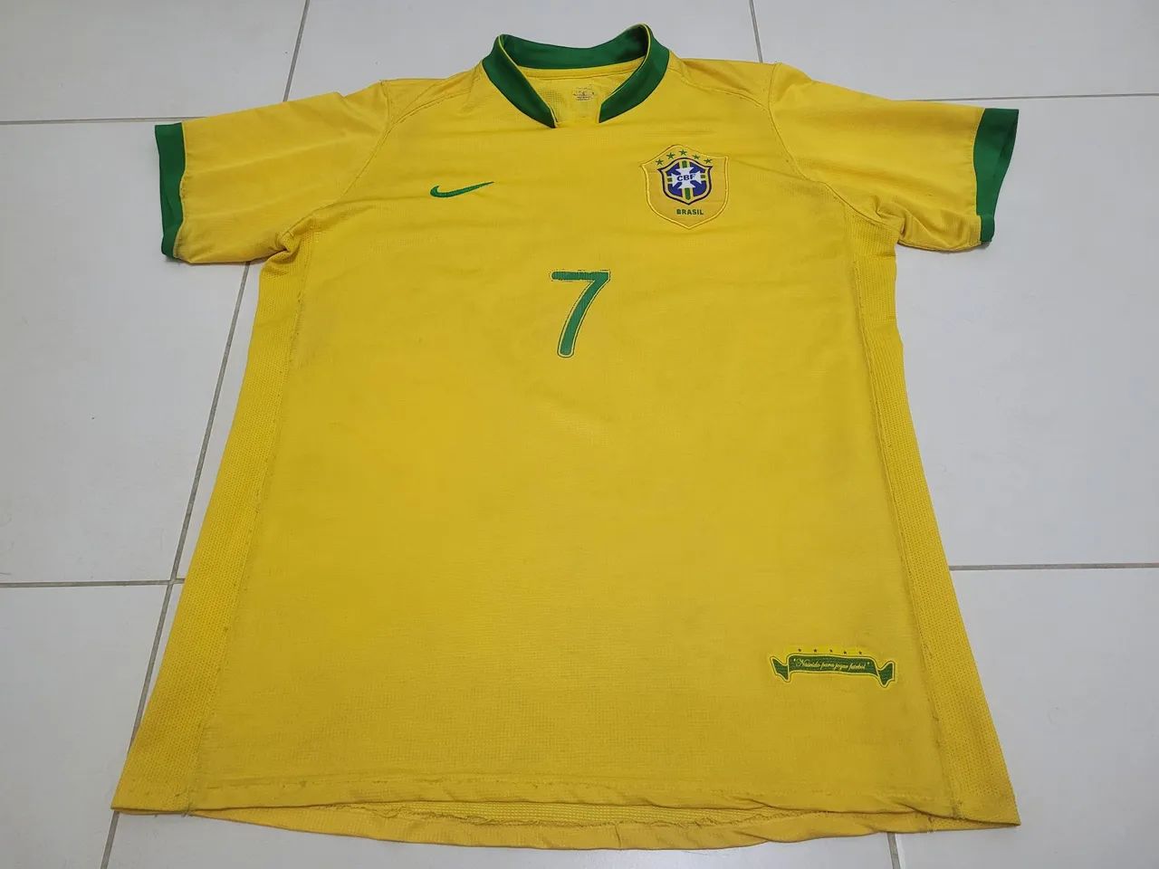 Camisa Seleção Brasileira amarela copa do mundo 2006 GG #7 Adriano 