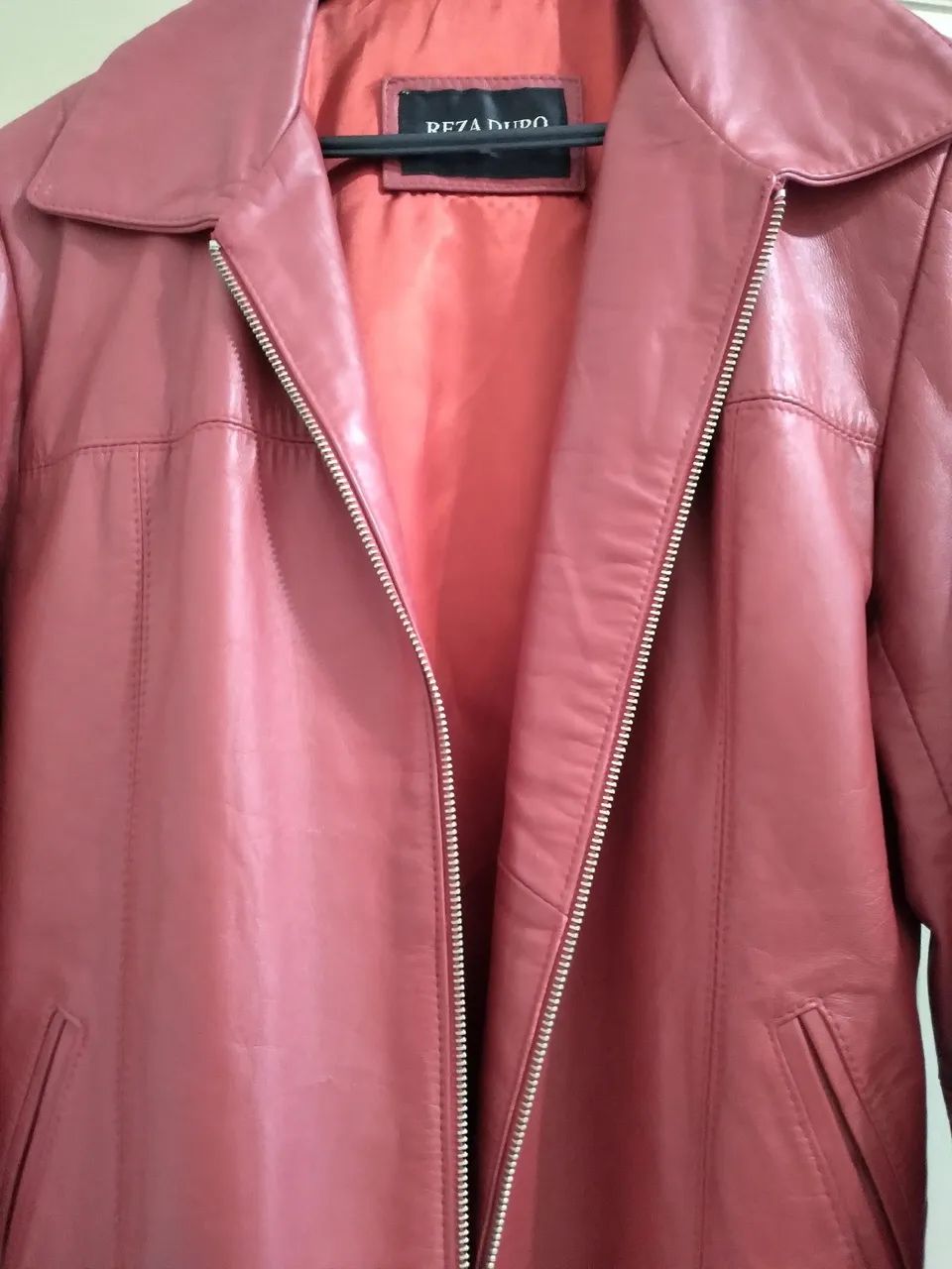 Jaqueta de Couro Vermelho - Foto 4