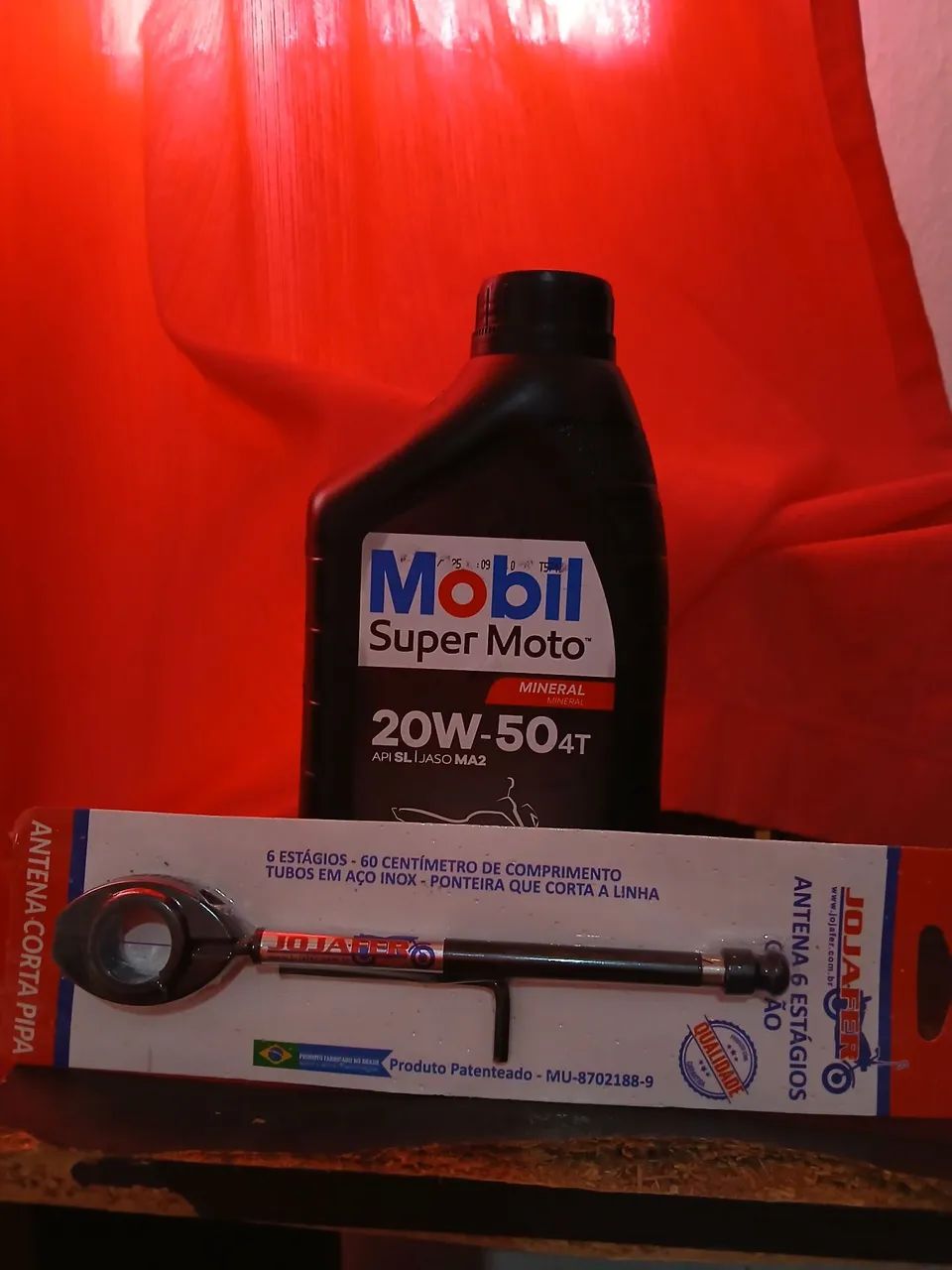 Antena corta Pipa + oleo para Moto