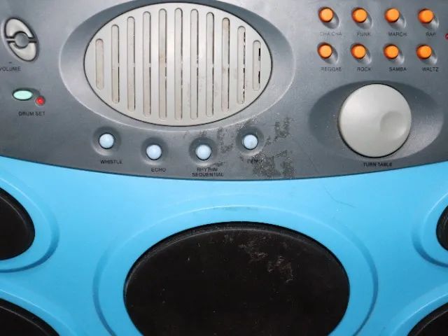 Bateria de brinquedo antiga Drum Pad Groovy Beat - Foto 6
