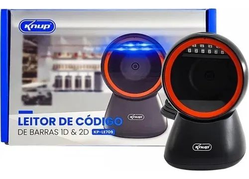  1d 2d Usb Cor Preto Leitor De Código Barras Qr Fixo Mesa