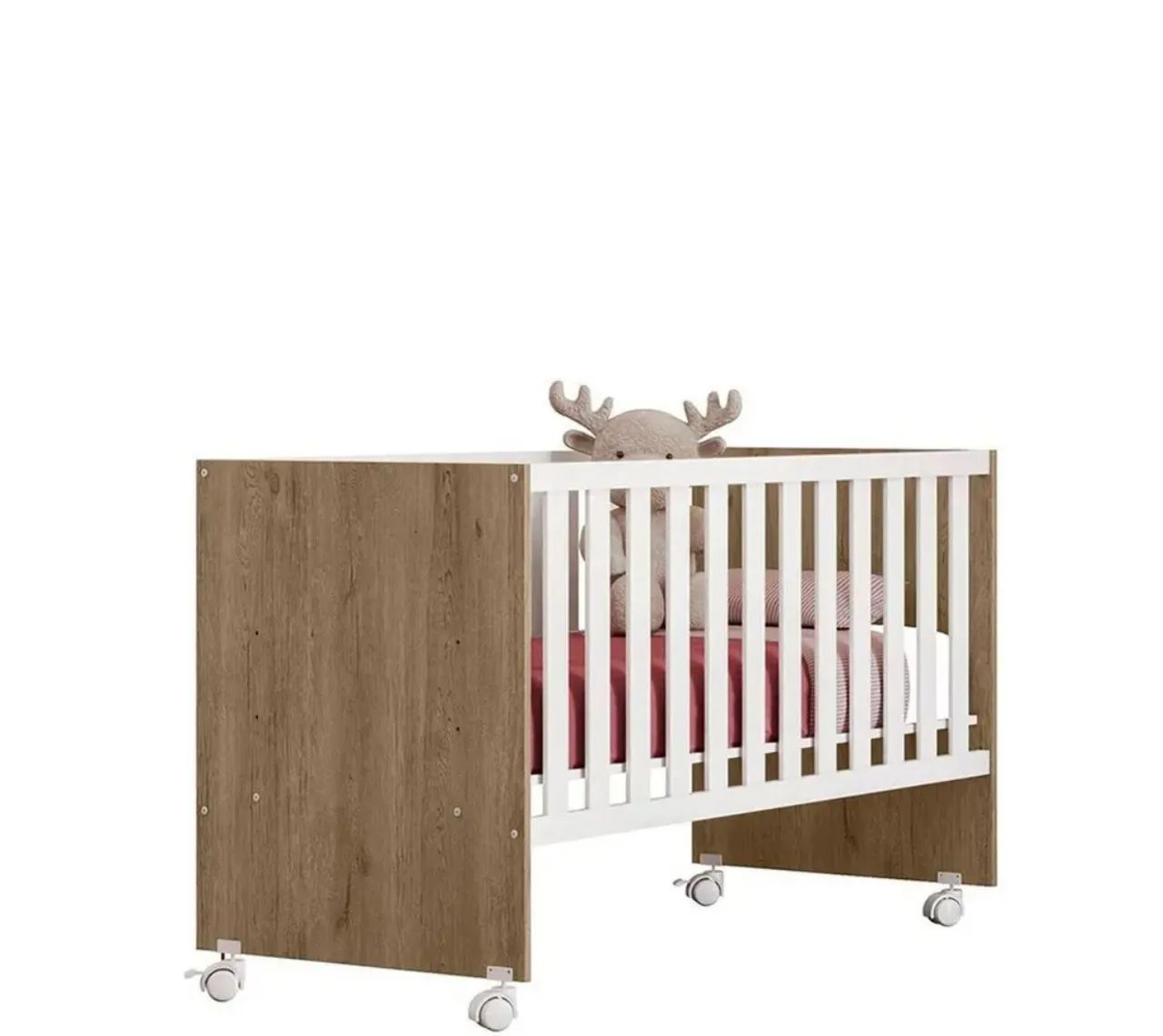 Berço Infantil Amadeirado com Rodinhas em mega Promoção! - Foto 3