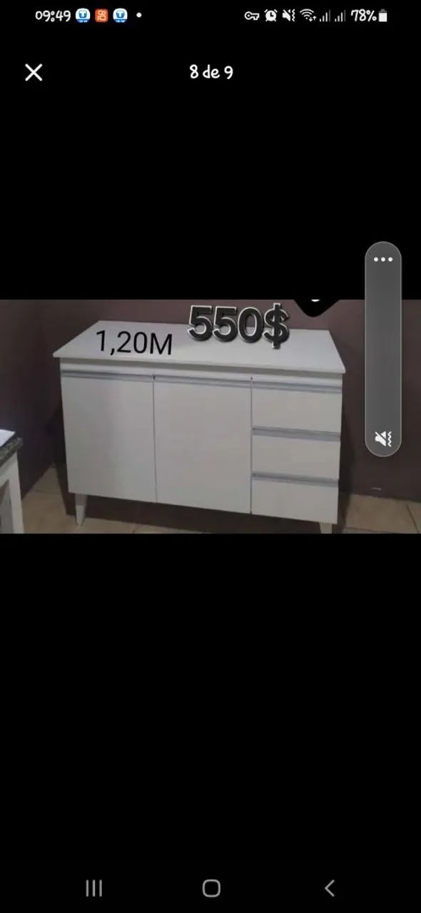 Promoção de balcão 1,20m branco Entrega Grátis