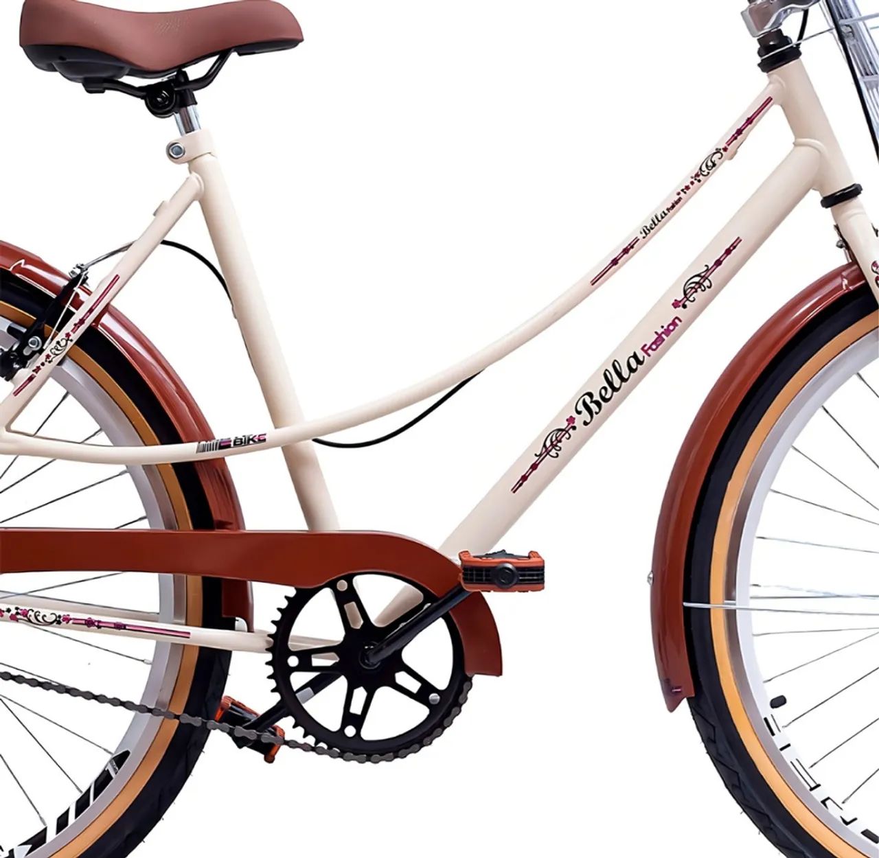 Bicicleta feminina - RETRÔ branca com cesta  - Foto 3