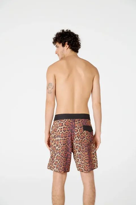Shorts de Praia Leopardo - Adulto - Foto 2