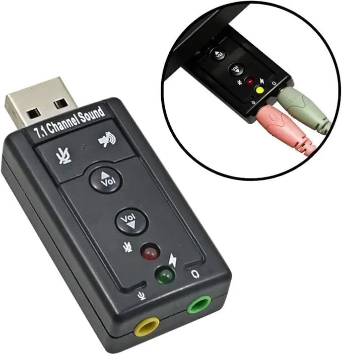 Adaptador USB 7.1 Canais de Áudio - Foto 2